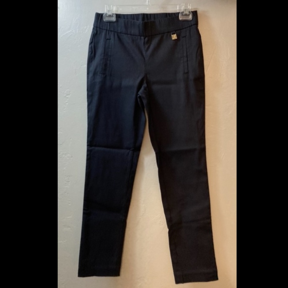 Rafaela comfort brand size 4 stretch navy blue dress pants cropped